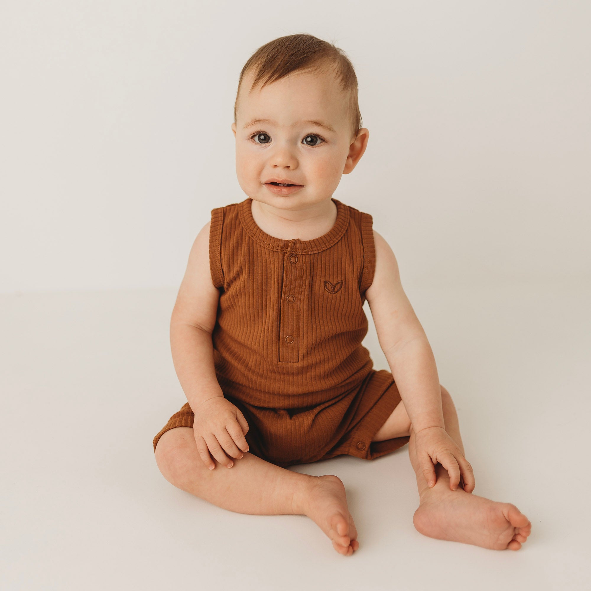 【TWIN COLLECTIVE】　Romper - Latte Brown Twin Collective – ABC Threads